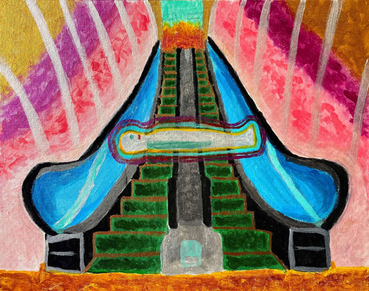 展示用絵画：通勤 [作者:安藤哲太朗]