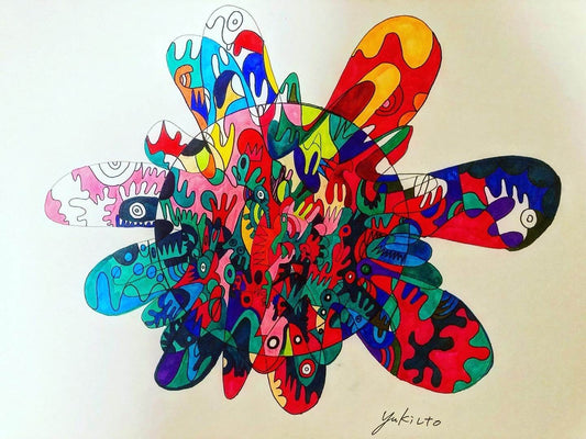 展示用絵画：湧くワクしてる [作者:宇土有樹]