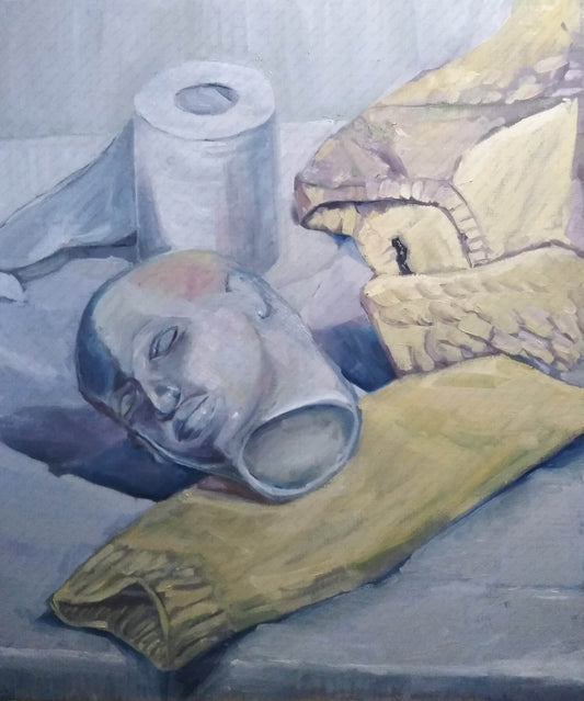 展示用絵画：私たちの問題 [作者:日野歩]