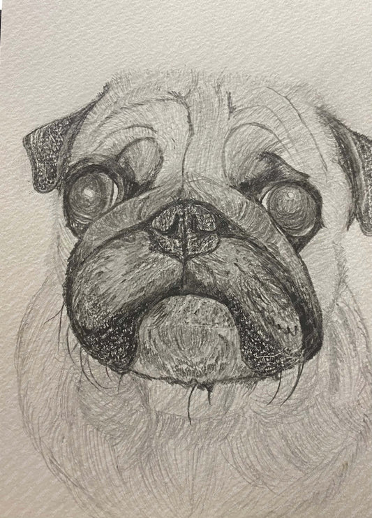 展示用絵画：一生愛する愛犬おこげ [作者:マミードラゴン]