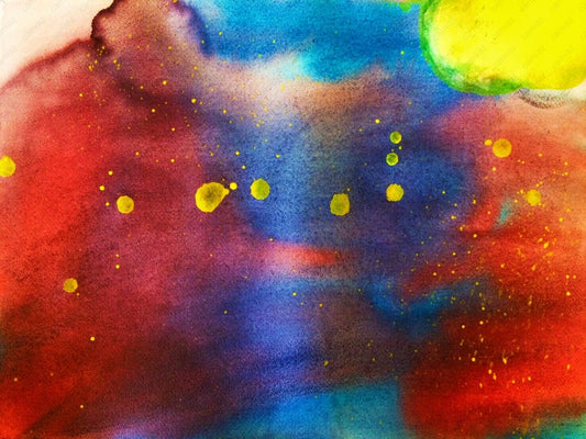 展示用絵画：妄想の星空 [作者:全盲の画家 オバケのタムタム]