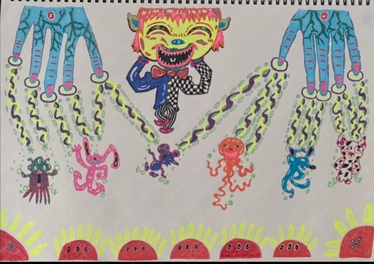 展示用絵画：今日のおもちゃはどれにしよう [作者:DAICHI]