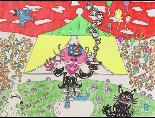 展示用絵画：異世界サーカス [作者:DAICHI]