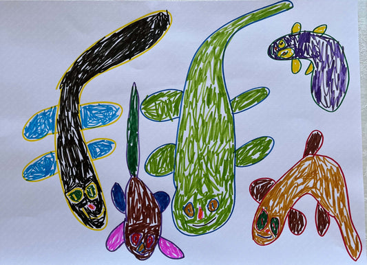 展示用絵画：おたまじゃくし [作者:西岡浩司]