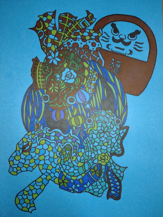 展示用絵画：幸せが降り注ぎますように [作者:花色蓮人]