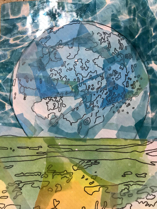 展示用絵画：地球 [作者:鯛]