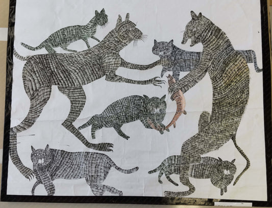 展示用絵画：山猫 [作者:鉤吉智]