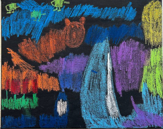 展示用絵画：イルカ [作者:田中友章]