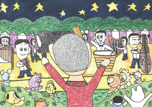 展示用絵画：星空のコンサート [作者:てっちん]