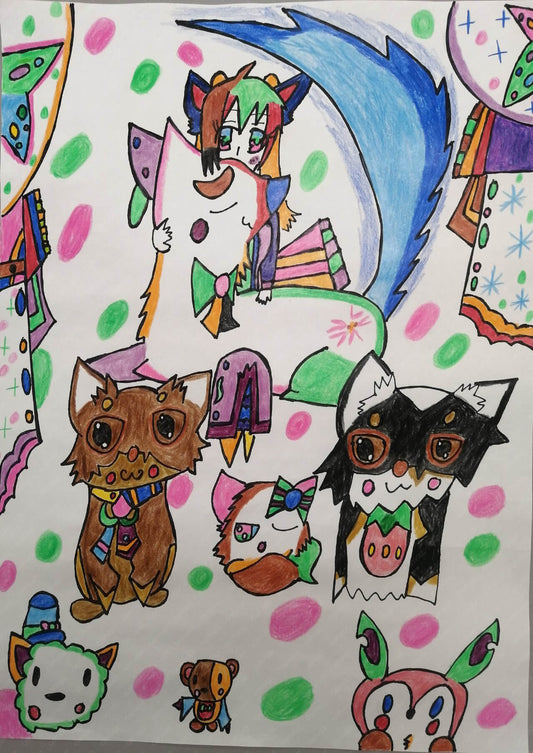 展示用絵画：LOVE POP③ [作者:natsukari_CoCo]