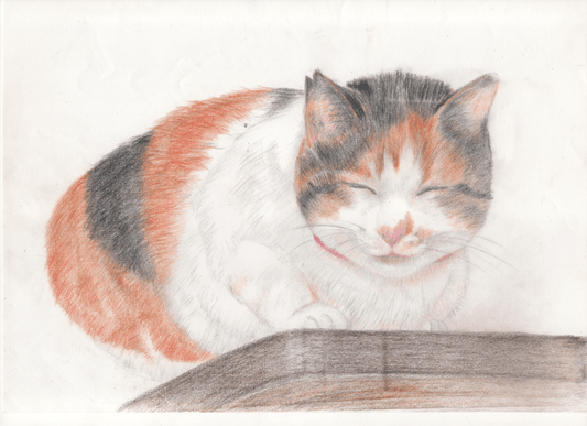 展示用絵画：ミケ [作者:ともいきアート工房　チャム]