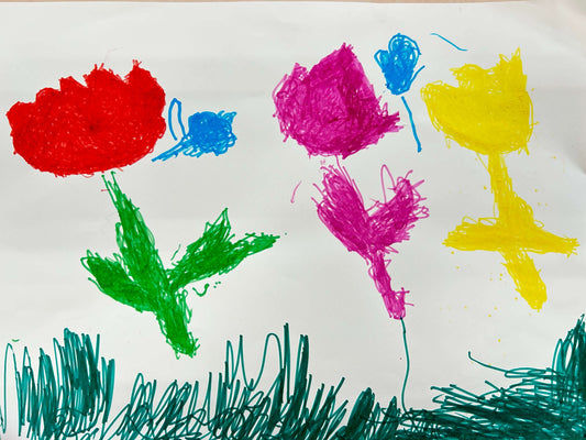 展示用絵画：チューリップ [作者:渡邊冨志子]