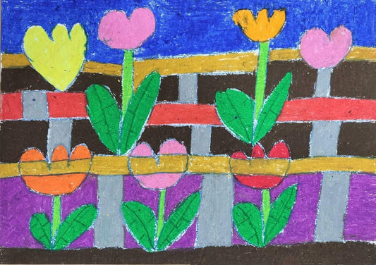 展示用絵画：花 [作者:河野希美]