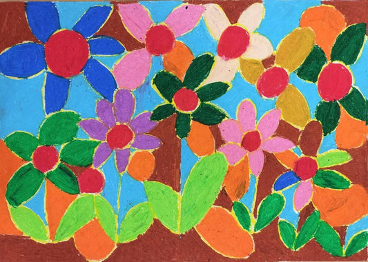 展示用絵画：フラワー [作者:河野希美]