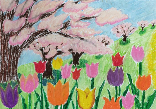 展示用絵画：春 [作者:木下瑞穂]