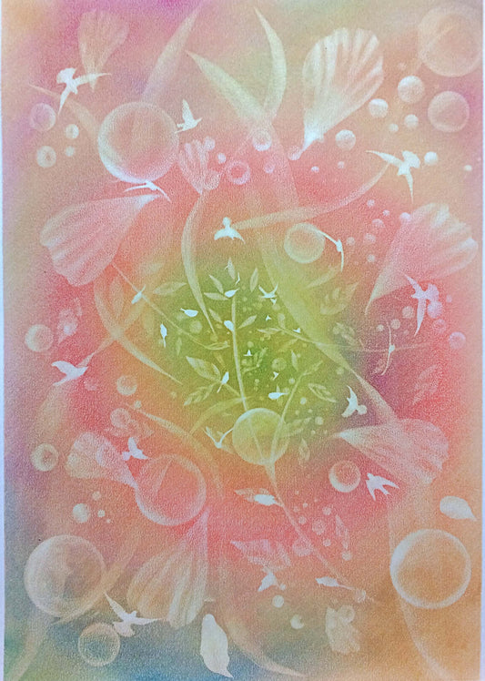 展示用絵画：あの日みた夢 [作者:greenwind yuya]