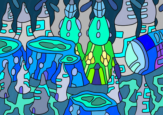 展示用絵画：未来都市アルセイス [作者:キセキ]