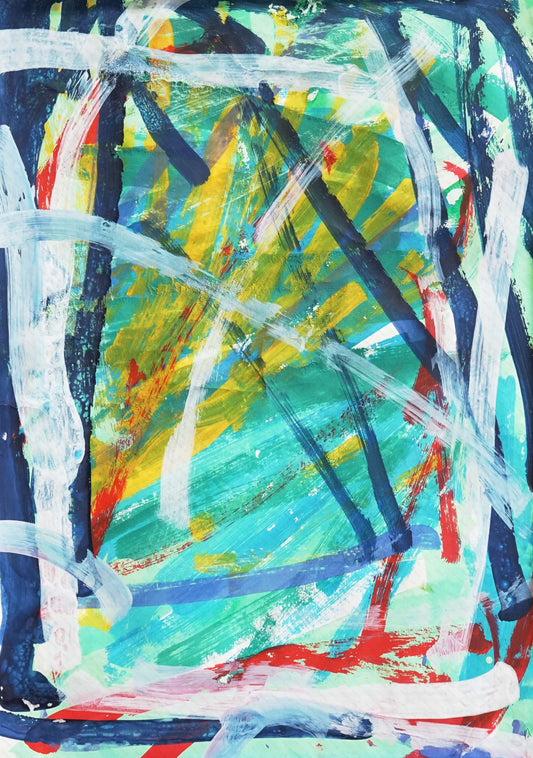 展示用絵画：まっててね～ [作者:林田英樹]