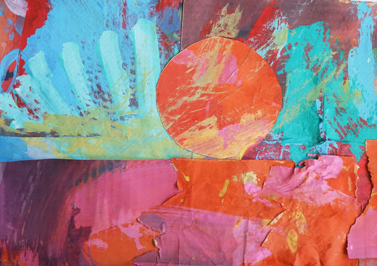 展示用絵画：おひさま [作者:川住いち子]