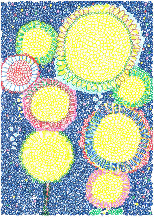 展示用絵画：ひまわり [作者:たろきち]
